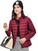 Wnodruke Сверхлегкий пуховик WN004 Цвет Красное вино Женская куртка, Легкая, Теплая, Компактная, (JP, Алфавит, Маленький, Ошейник)