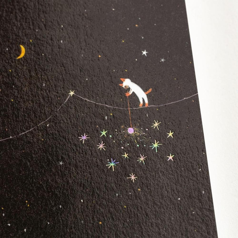 Hobonichi A5 Graph Notebook Accessory Hiroko Kubota Tonight Starfall Sparklers 4