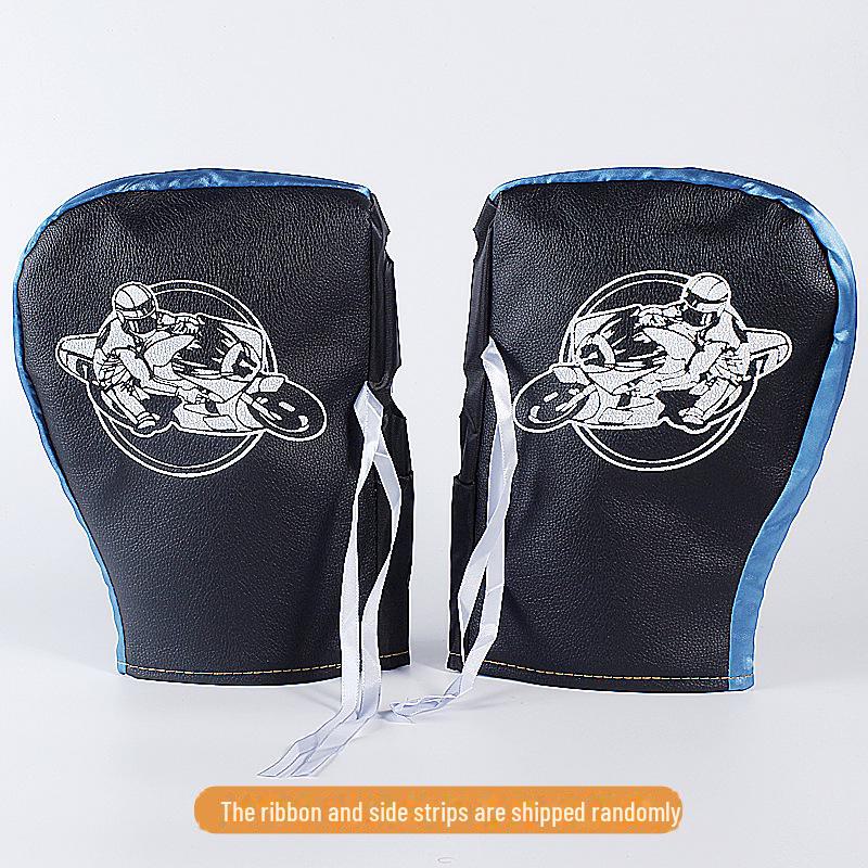 Плюс бархатные ветрозащитные водонепроницаемые зимние перчатки для мотоциклистов - теплая, плотная защита рук для езды на открытом воздухе