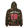 Unisex Oversized Hooded Zip-Up Sweatshirt With Letter Print Camo 2026 Casual Streetwear