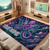 Octopus Sea Life Theme Crystal Velvet Floor Rug Personalized Custom Name Text Warm Carpet Home Decoration