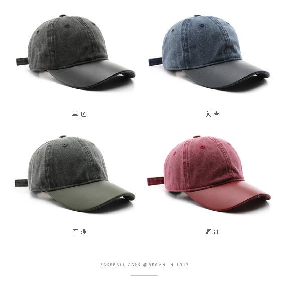 Washed cotton baseball cap, suitable for outdoor activities, provides sun protection and shade for men