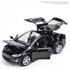 High Simulation 1:32 Tesla MODEL X 90 Alloy Car Model Diecasts Toy Vehicles Toy Cars Boy Toys Pull Back Flashing Sound Kid Gifts