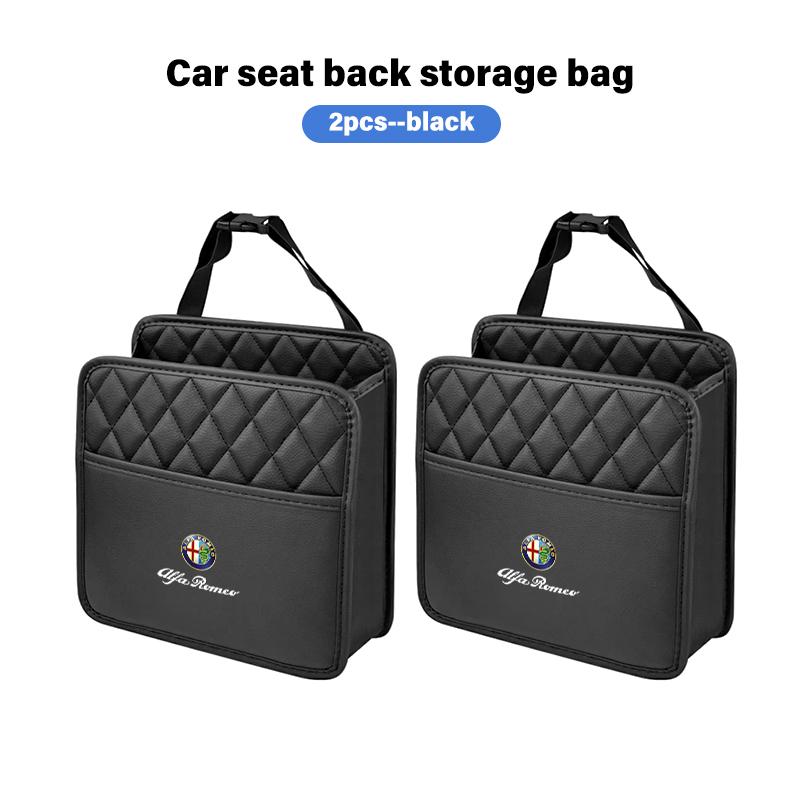 Car Stickers For Alfa Romeo Car Leather Storage Bag Seat Backrest Organizer Box Auto Accessories For Alfa Romeo Giulietta GT 159