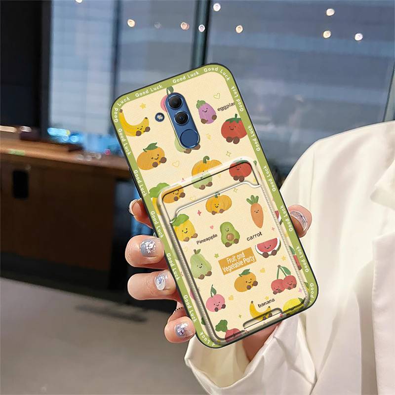 Cartoon Soft Case Phone Case For Huawei Mate 20 Lite Back Cover Protective Card Slot Silicone Shockproof Anti-dust TPU