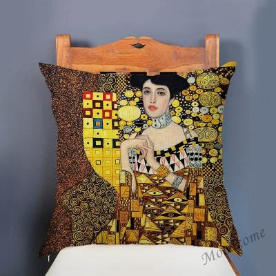 Gold Luxury Decorative Oil Painting Home Decorative Pillow Case Cover Gustav Klimt Gallery Collection Sofa Chair Cushion Cover