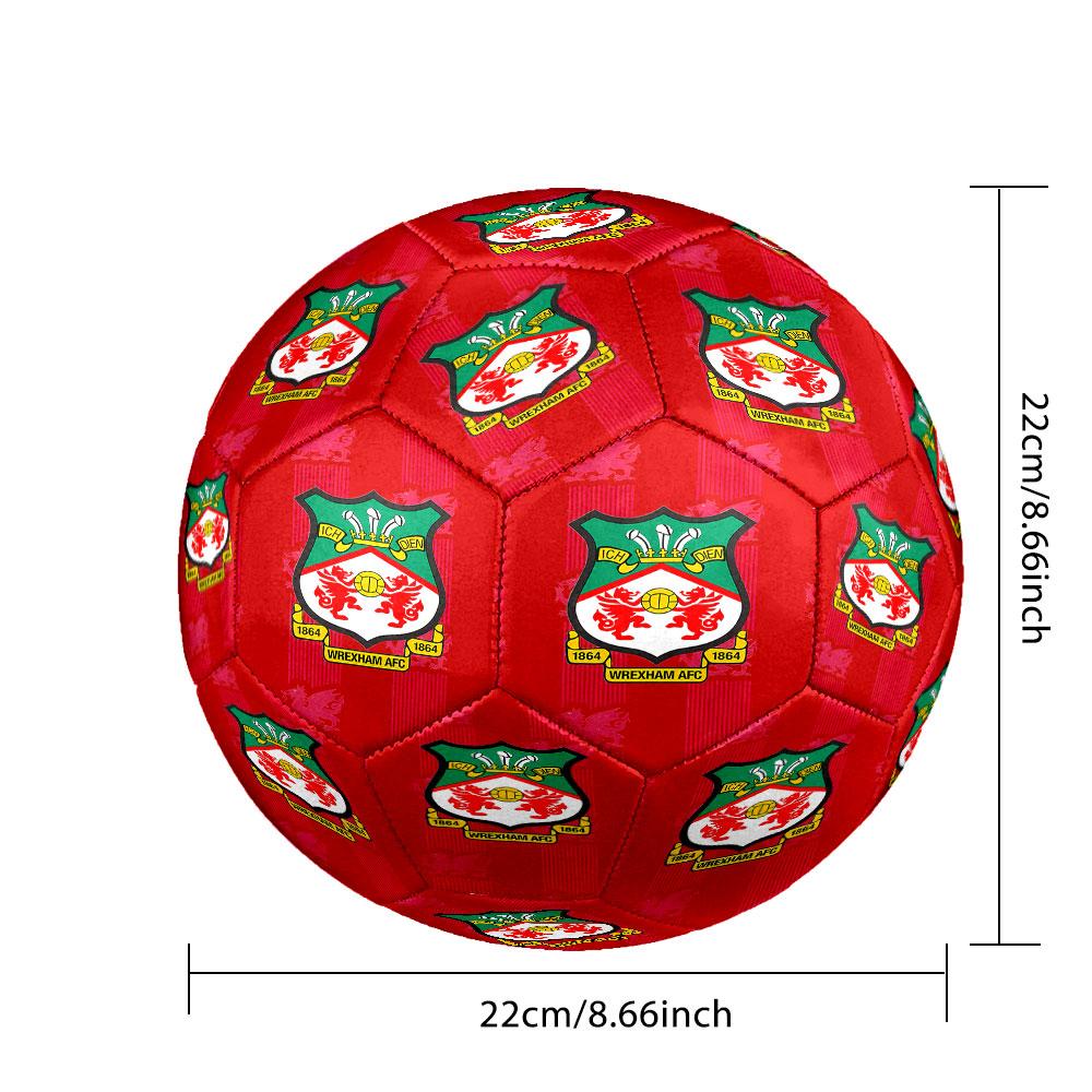 1pc Wrexham Football Club Soccer Ball Size 5 Indoor Soccer Ball Fashion Colorful Backyard Game - Great For Sports Fans Gift HE127