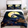 3pcs set Nightmare Before Christmas 1pc of quilt cover+2pcs of pillowcase, no core, print bedding, All Seasons Bedroom Setting072