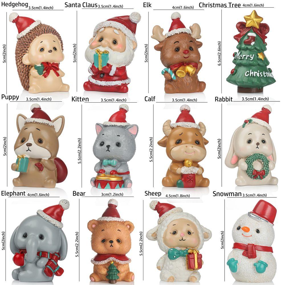 Игрушки Дед Мороз Мультяшный Рождественская Фигурка Настольные Украшения Кукольный домик Декор Микро Ландшафт