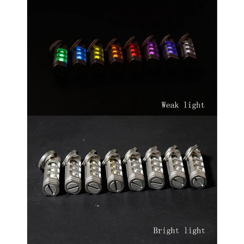 Брелок из титанового сплава с тритиевой трубкой, самосветящаяся тритиевая трахея, подвеска 3,5 * 25 мм, съемный тритий