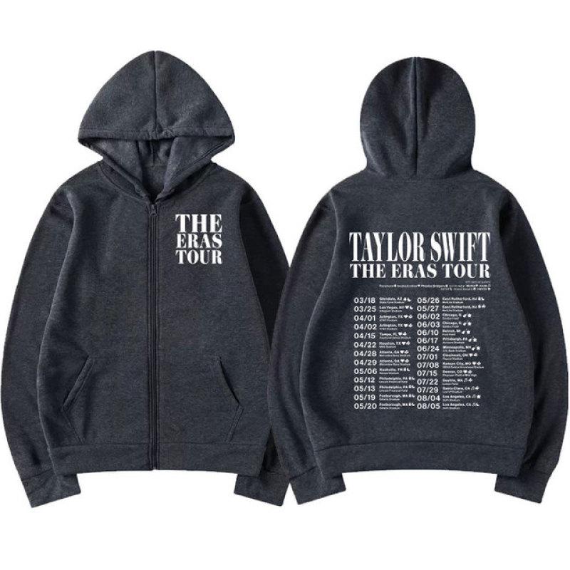 Худи на молнии Taylor Tour 2023 Eras The World Tour Женское Эстетичное Худи на молнии Модное Оверсайз Худи Пальто Harajuku