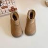 Девочки зимние сапоги 2025 зима новые детские бархатные теплые мальчики хлопковые сапоги детские мягкая подошва нескользящие большие хлопковые туфли