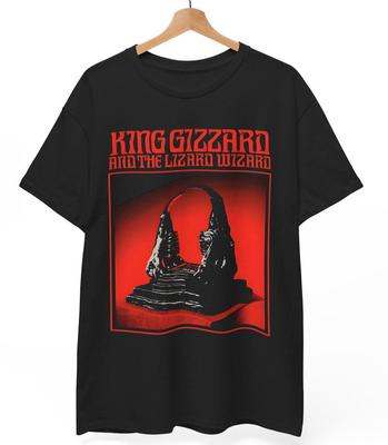 King Gizzard and The Lizard Wizard 'Dancing Gizzard' Психоделическая футболка группы УНИСЕКС