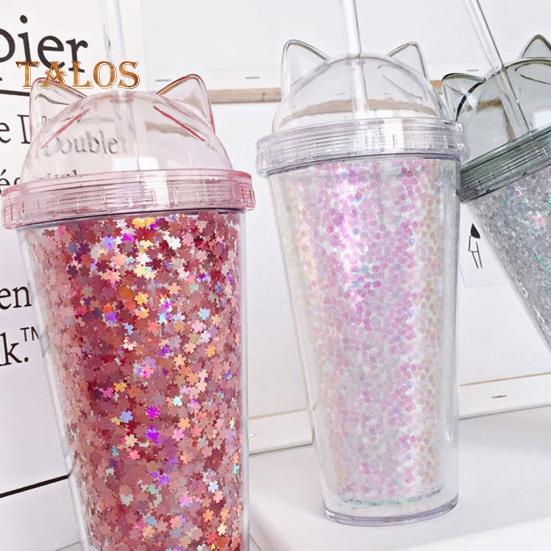 Соломенная чашка без запаха, большая емкость, легкий вес, отличная соломенная чашка для питьевой воды с блестками для дома