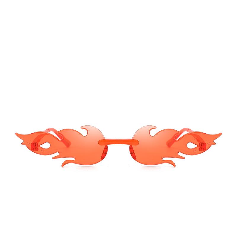 Солнцезащитные очки Flame, персонализированные цветные солнцезащитные очки без оправы для выпускного вечера, интегрированные очки цвета конфет