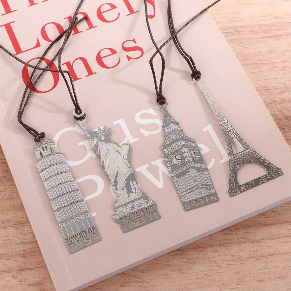 Clips Statue of Liberty Metal Modeling Eiffel Tower Big Ben Bookmark Mark Page European Bookmark