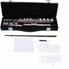 C Tone Flute 16 Closed Hole Cupronickel Flutes Wind Instrument Assembly Kit for Beginners