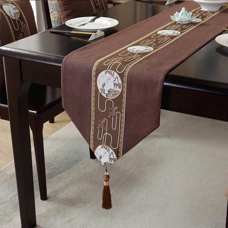 Водонепроницаемый новый китайский стиль настольный флаг чайная церемония дзен чайный коврик чайный стол ткань длинная полоса скатерть китайский стиль скатерть