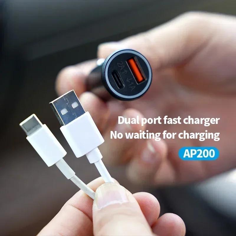 Адаптер прикуривателя GPS-трекер с портами USB и Type-C Зарядка Автомобильное устройство против потери для системы Apple Приложение Find My