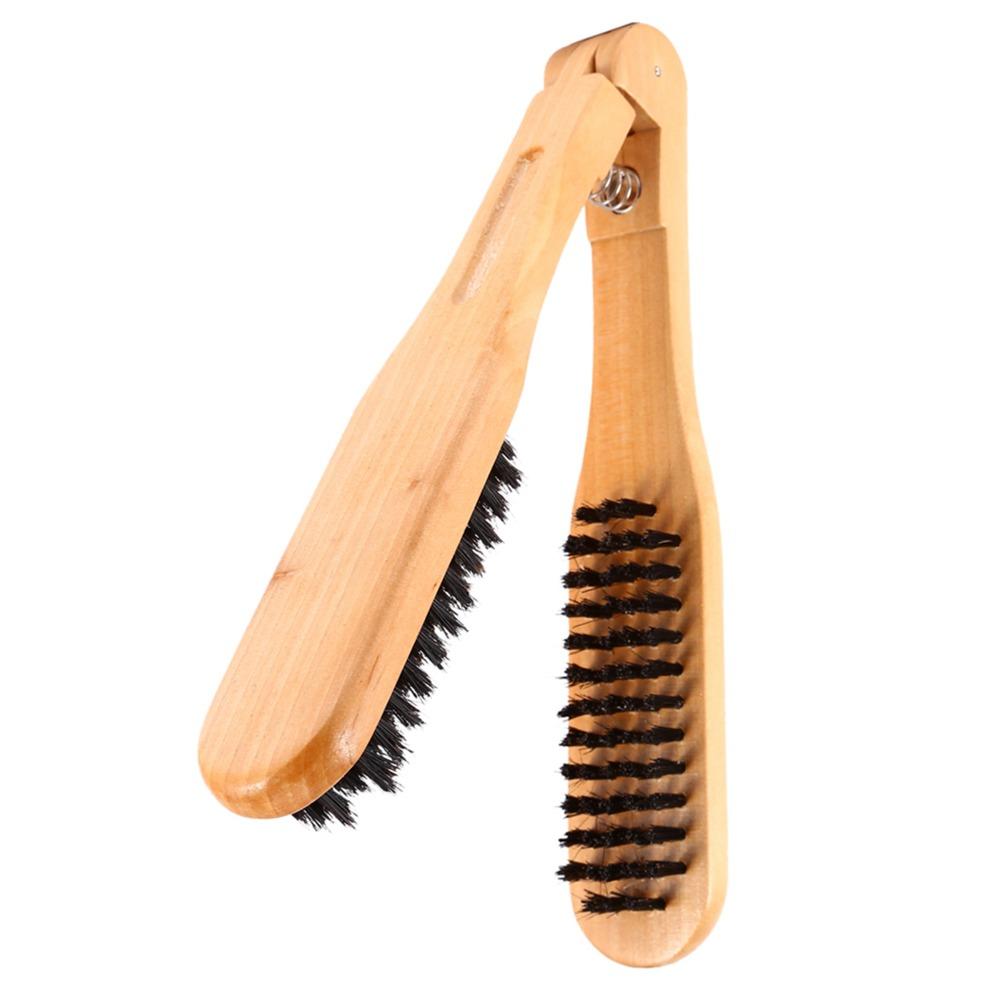 Wooden Hairdressing Comb Double Sided Double Sided Bristle Brush Double Brushes Comb Home Salon