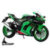 Мотоцикл Супербайк Kawasaki Ninja ZX-10R в масштабе 1/9, литой из сплава металла, со звуком и светом, коллекция модных игрушек для дома, хобби, подарок