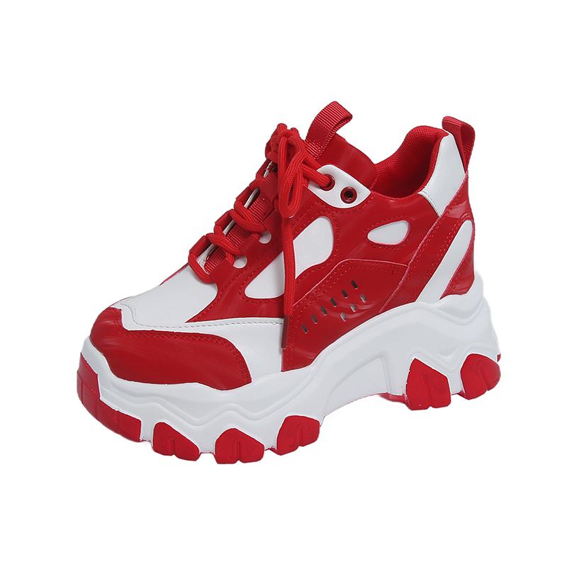 Мода 7СМ Новые Женские Высокие Кроссовки Увеличение Роста Платформа Повседневные Папины Кроссовки Весна Толстая Подошва Дышащие Спортивные Кроссовки Женщина
