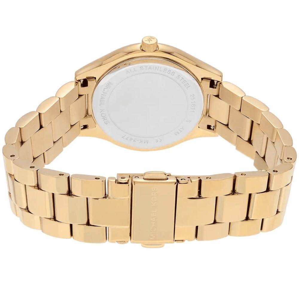 Michael Kors MK3477 Slim Runway Gold Dial Ladies Watch
