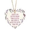 Wooden Hanging Heart Plaque Friendship Colleagues Family Pendant Christmas Tree Ornament for Home Decor
