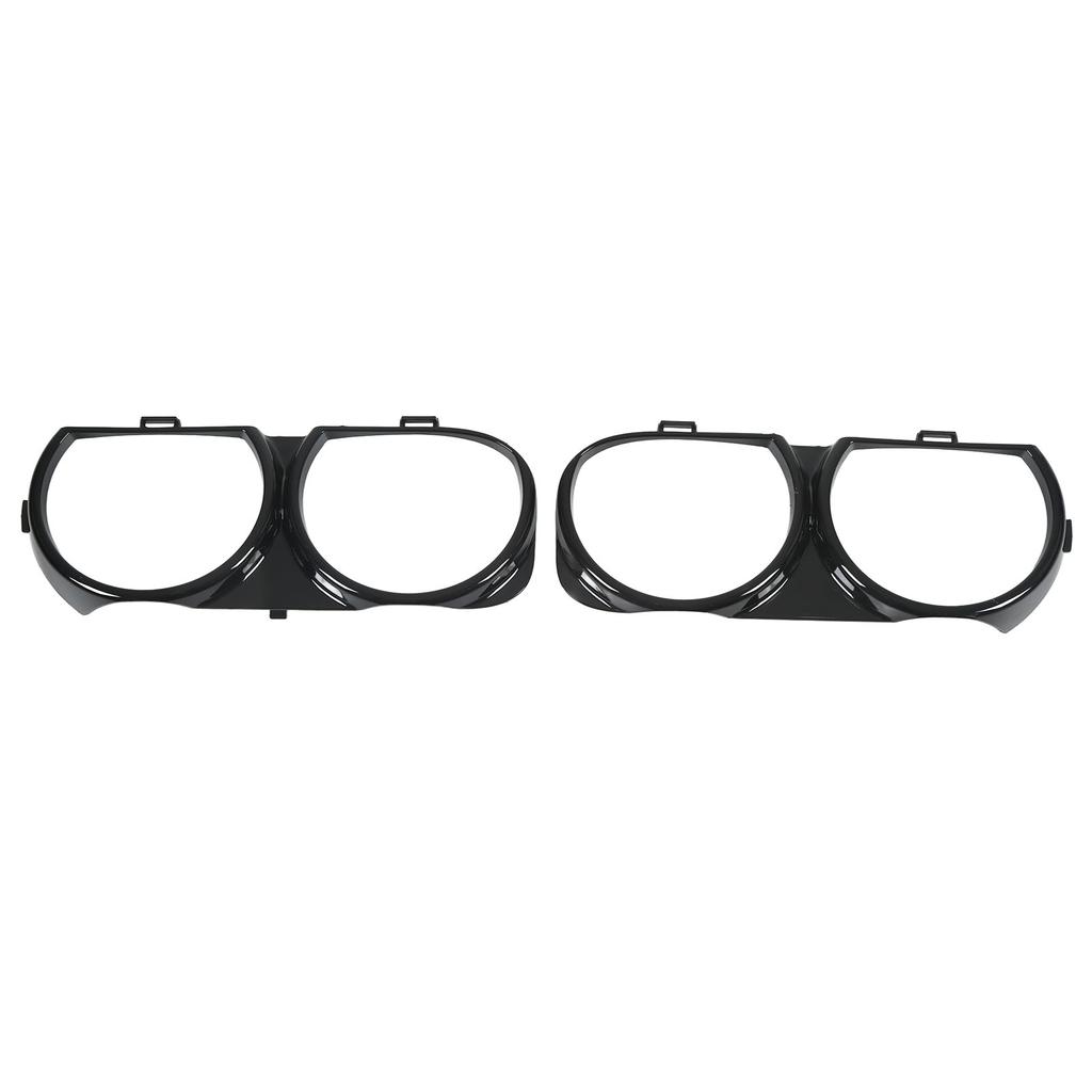 Pair Trims Cover Lamp Headlight Bezels Decoration 68259053ab Replacement For Dodge Challenger Scat