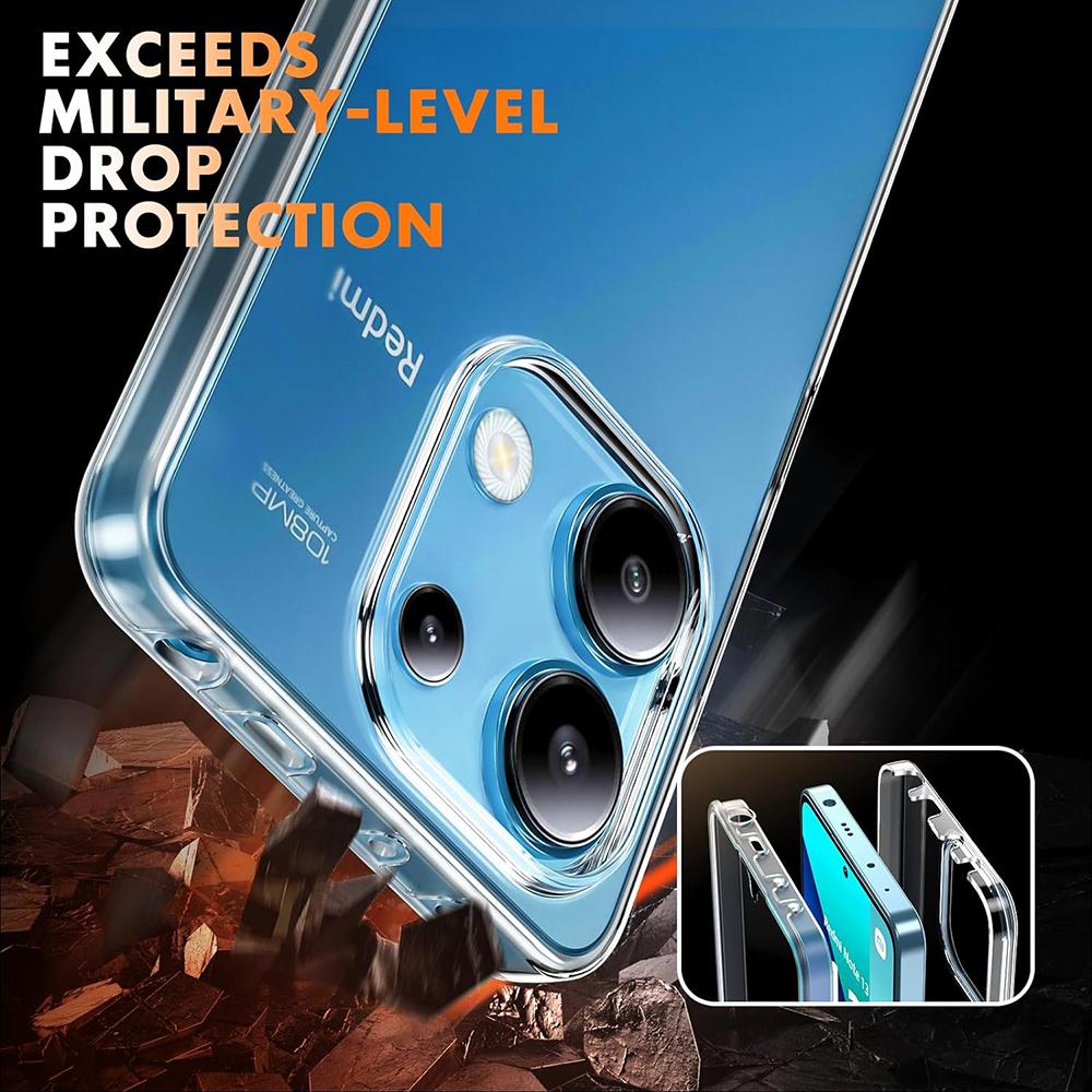 Чехол-бампер 360° для Xiaomi Redmi C C Note 11 10 9 Pro Plus Pro+ 4G 5G, прозрачный, гибридный, твердая крышка из ПК, силиконовая оболочка