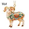 Reusable Seasonal Home Decor 2D Acrylic Goat Christmas Ornament, Cute Animal Sheep Hanging for Easy Festival Decoration Tree, Holiday Party