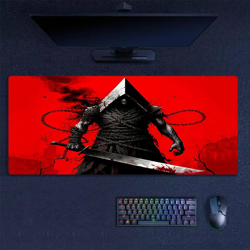 Подушка с принтом Pyramid Head Нескользящий Большой Коврик для Мыши, Ноутбука, Планшета XXL Игровой Коврик для Мини-ПК С заблокированным краем