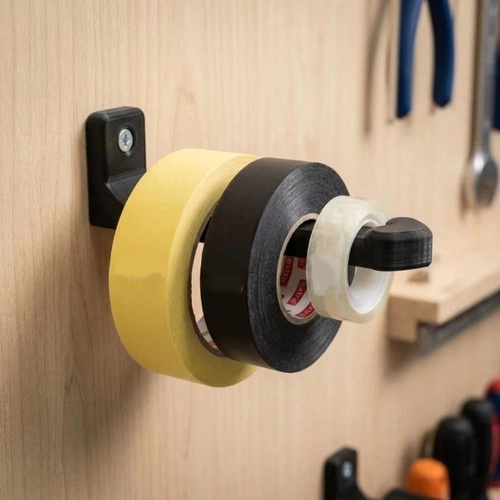 2PCS Plastic Tape Storage Rack Heavy Duty Keys Holder Simple Utility Hook Workshop