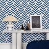 Blue Geometrical Lines Modern Wallpaper Personality Clothing Store Wall Home Renovation PVC Waterproof Thickened Self-Adhesive