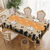 1 Piece, Happy Halloween Tablecloth, Retro Black Cat Pumpkin Butterfly Bat, Halloween And Day Of The Dead Decorations