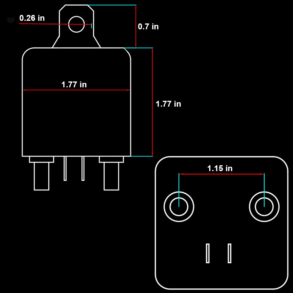 irhapsody Relay 120A, 12V Continuous Duty SPST 4-pin High Power Relay