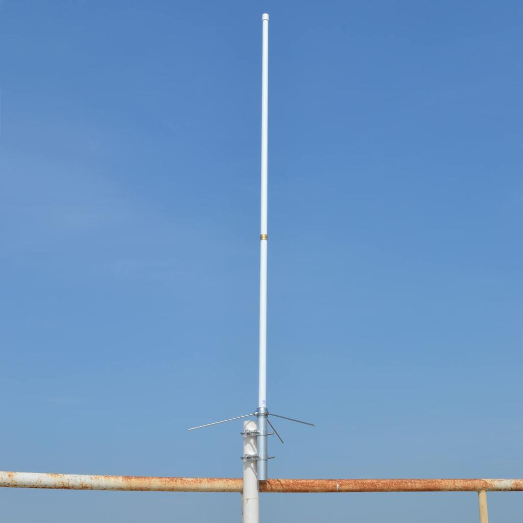 HYSHIKRA Ground Plane Antenna 2 Split Dual Band GP Antenna High Gain Glass Fiber Fixed Station Antenna Repeater Compatible 144/430MHz 1.7M TC-FB17UV