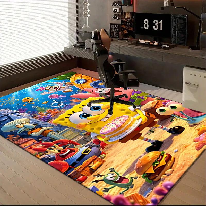 Sponge Underwater Adventure Floor Mat for Living Room, Game Rooms, Office, Bedroom, Office Floor Mat Playful Design, Christmas fan gifts