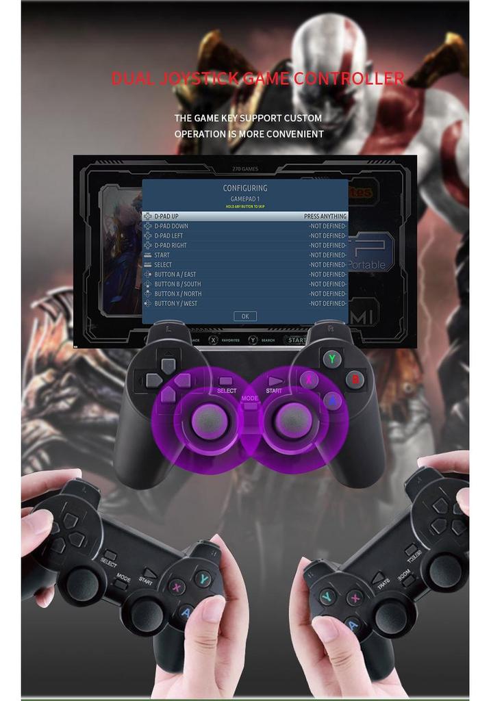 Игровая консоль для всей семьи G11PRO: Двухсистемная 4K ТВ-приставка и Аркадный автомат для двух игроков.