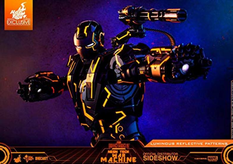Hot Toys Diecast Iron Man 2 Scale Figure War Machine Neon Tech Orange Version 1/6