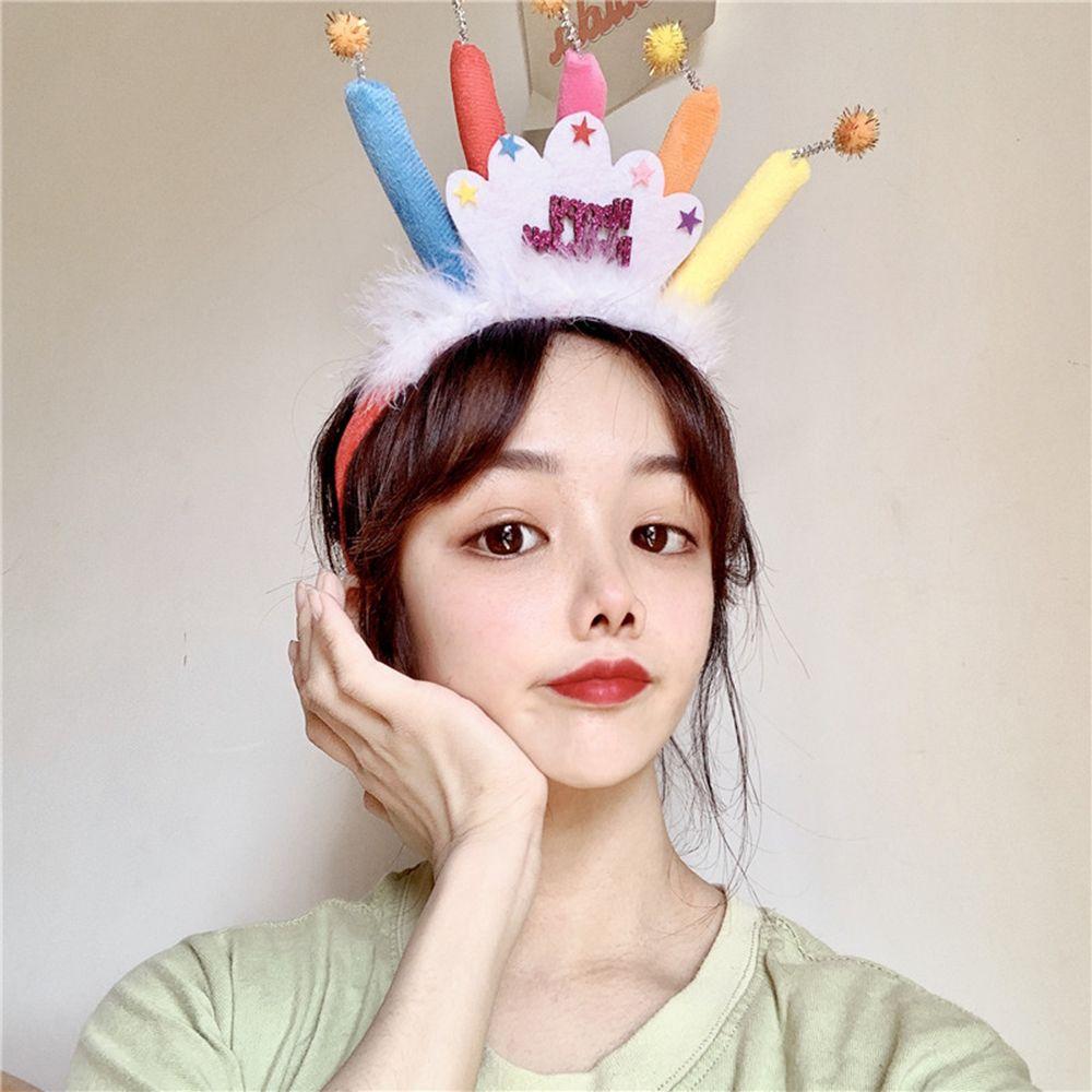 Headdress Happy Birthday Korean Style Headband Women Hair Hoop Birthday Hairband Hair Accessories