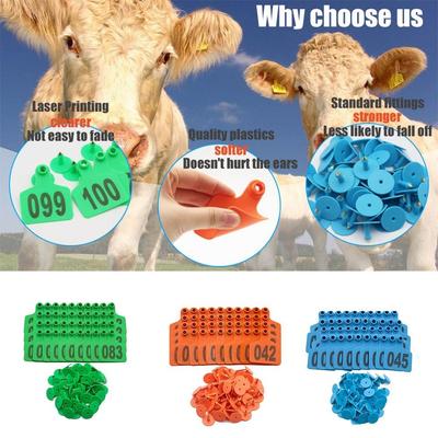 100 шт. 001-100 Номера Бирка для уха коровы Карточка Идентификация Прочная Бирка для уха свиньи козы Практичное Сельскохозяйственное оборудование Маркер для уха крупного рогатого скота Овца