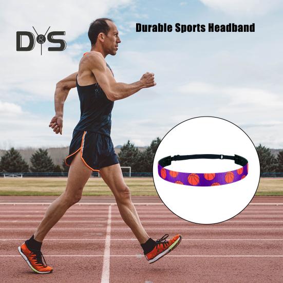 Спортивная повязка на голову для девочек, эластичная повязка на голову с рисунком баскетбола для футбола, бега, спортивные аксессуары