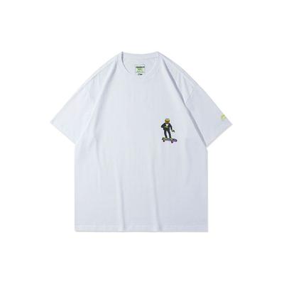 Футболка унисекс с круглым вырезом и принтом из мультфильма Li Ning X Disney Muppets Comet Collection, свободная, белая AHSR845-1