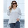 Women's Casual Autumn and Winter Big Size Striped V-neck Cross Bottoming Pullover Jumper