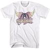 Aerosmith Pastel Wings Logo Men's T Shirt Rock Band Album Concert Tour Merch