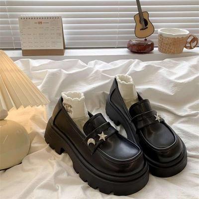 Модные «Милые - Крутые в японском стиле» Массивные лоферы, Украшенные звездами и лунами, Идеальны для повседневных и вдохновленных кампусом нарядов