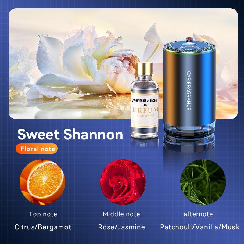 Алюминиевый автомобильный диффузор для духов с автоматическим распылением и атмосферной подсветкой «Звездное небо»