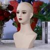 Female Mannequin Head with Makeup Display Model Storage Hat Rack Holder for Headbands