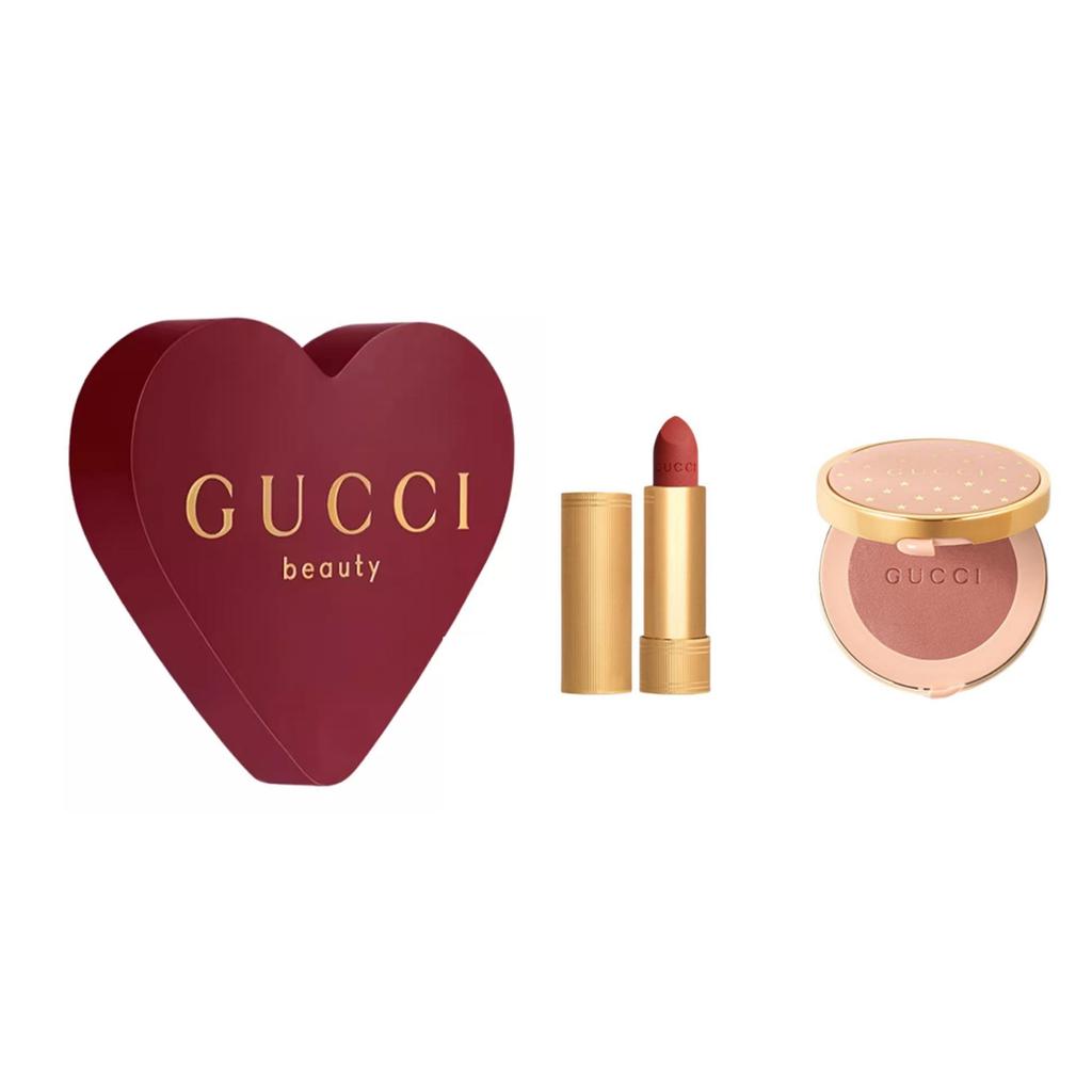 Gucci Матовая Помада для Губ С Румянами Gucci De Beauté Подарочные Наборы Легко Растушевываются Натурально Прилегающая 520